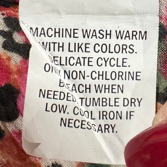 Ophelia Roe Floral Blouse 2X Smocked Bodice Balloon Sleeves Romantic - Picture 12 of 12